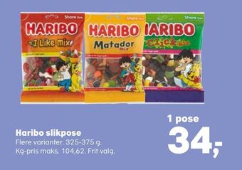 Kvickly Haribo slikpose tilbud
