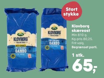 Kvickly Klovborg skæreost tilbud
