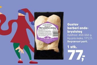 Kvickly Gustav berberi andebryststeg tilbud