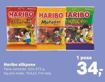 SuperBrugsen Haribo slikpose tilbud