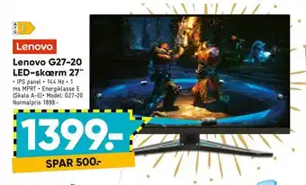 Bilka Lenovo g27-20 led-skærm 27¨ tilbud