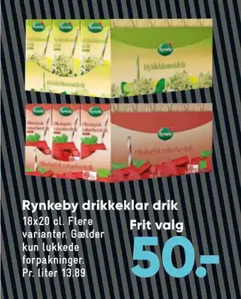 Bilka Rynkeby drikkeklar drik tilbud