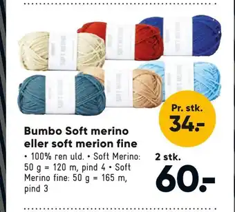 Bilka Bumbo soft merino eller soft merion fine tilbud