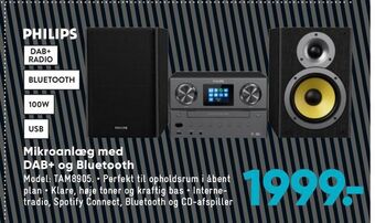 Bilka Mikroanlæg med dab+ og bluetooth tilbud
