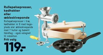 Bilka Rullepølsepresser, kødhakker eller æbleskivepande tilbud