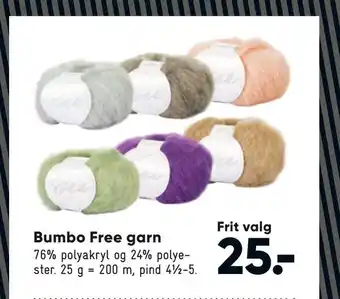 Bilka Bumbo free garn tilbud