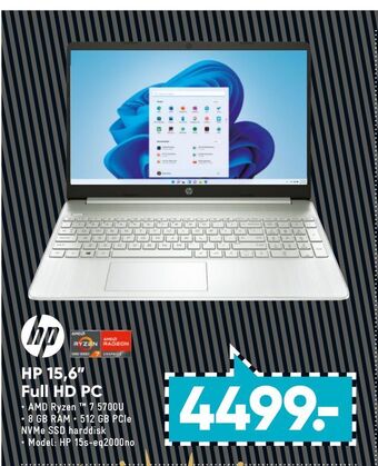 Bilka Hp 15,6" full hd pc tilbud