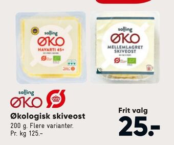 Bilka Økologisk skiveost tilbud