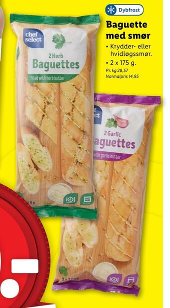 Lidl Baguette med smør tilbud