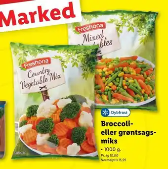Lidl Broccoli eller grøntsags miks tilbud