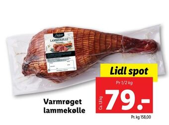 Lidl Varmrøget lammekølle tilbud