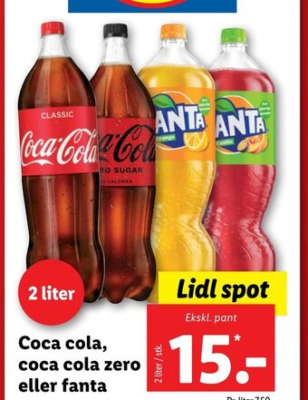 Coca cola, coca cola zero eller fanta