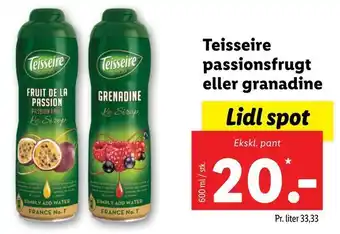 Teisseire passionsfrugt eller granadine