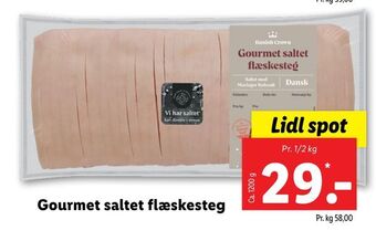 Lidl Gourmet saltet flæskesteg tilbud