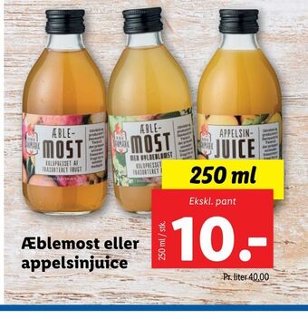 Lidl Æblemost eller appelsinjuice tilbud
