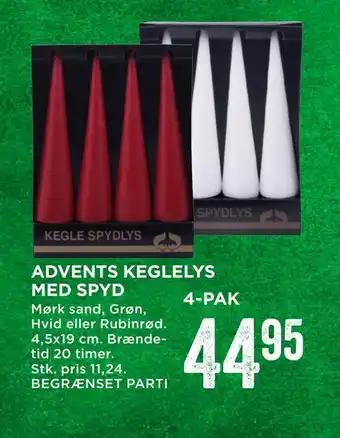 Advents keglelys med spyd