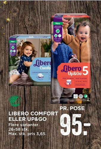 MENY Libero comfort eller up&go tilbud