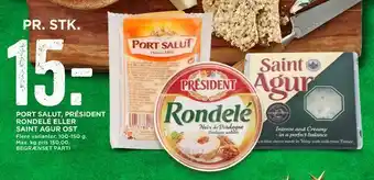 MENY Port salut, président rondelé eller saint agur ost tilbud