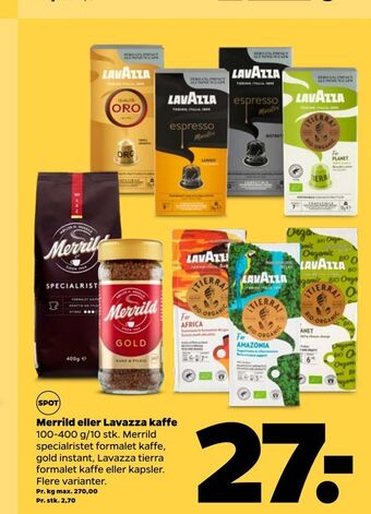 Netto Merrild eller lavazza kaffe tilbud