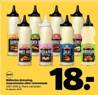 Netto Bähncke dressing, mayonnaise eller remoulade tilbud
