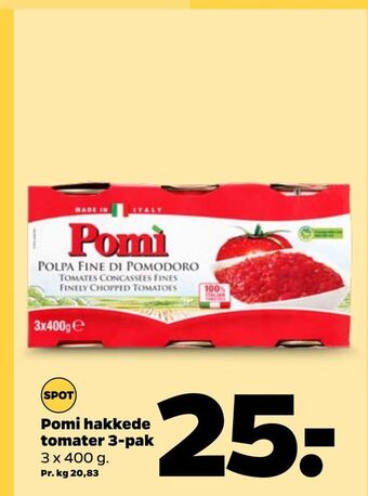 Netto Pomi hakkede tomater 3-pak tilbud