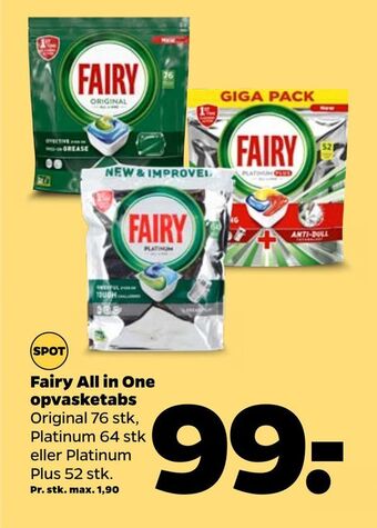 Fairy all in one opvasketabs