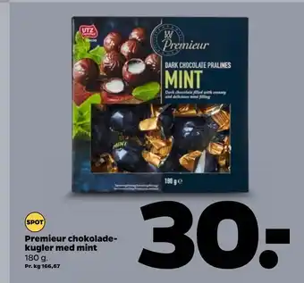 Netto Premieur chokoladekugler med mint tilbud
