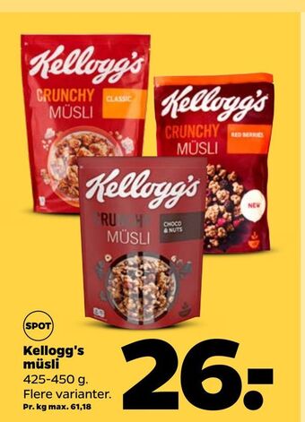 Netto Kellogg's müsli tilbud