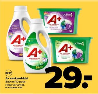 Netto A+ vaskemiddel tilbud