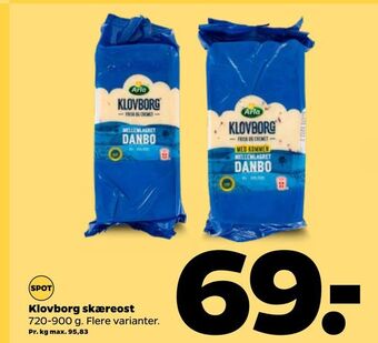 Netto Klovborg skæreost tilbud