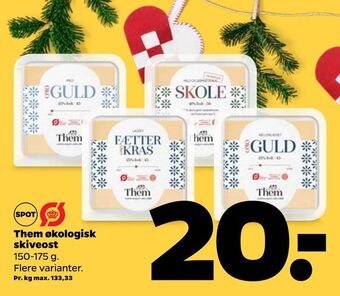 Netto Them økologisk skiveost tilbud