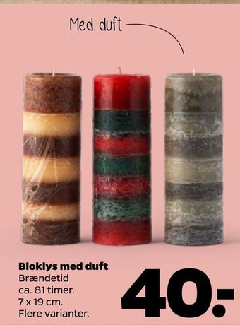 Netto Bloklys med duft tilbud