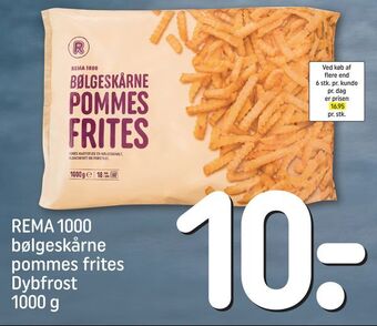 REMA 1000 Rema 1000 bølgeskårne pommes frites tilbud