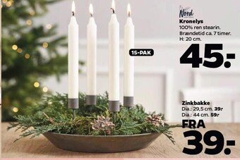 Netto Kronelys el. zinkbakke tilbud