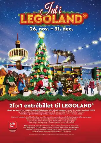 Jul i legoland 2 for 1 entrébillet