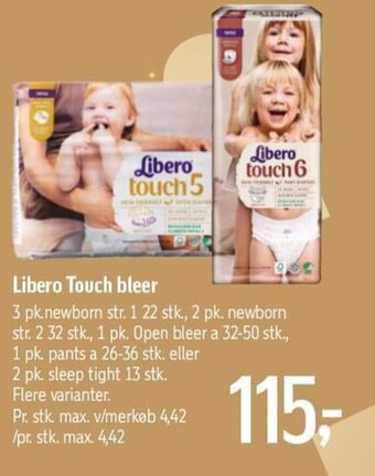 Føtex Libero Touch Bleer tilbud