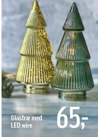 Glastræ med LED wire