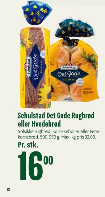 Min Købmand Schulstad det gode rugbrød eller hvedebrød tilbud