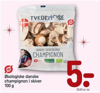 REMA 1000 Økologiske danske champignon i skiver tilbud