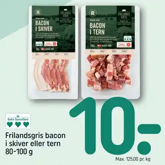 REMA 1000 Frilandsgris bacon i skiver eller tern tilbud
