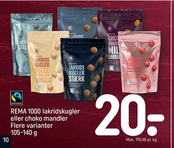 REMA 1000 Rema 1000 lakridskugler eller choko mandler tilbud