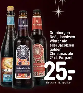 Grimbergen noël, jacobsen winter ale eller jacobsen golden christmas ale