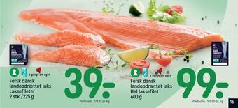 REMA 1000 Fersk dansk landopdrættet laks hel laksefilet tilbud