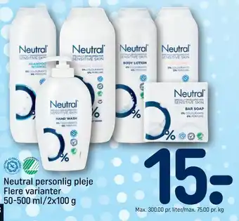 REMA 1000 Neutral personlig pleje tilbud