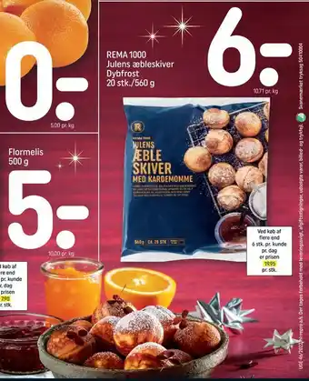 REMA 1000 Rema 1000 julens æbleskiver dybfrost 20 stk./560 g tilbud