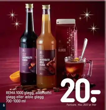 REMA 1000 Rema 1000 gløgg, alkoholfri gløgg eller æble gløgg tilbud
