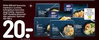 REMA 1000 Rema 1000 bøf bearnaise, mørbrad a l a creme, kyllingebryst bearnaise, stegt kylling i skysauce, steff houlberg biksemad elle tilbud