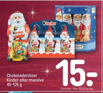 REMA 1000 Chokoladenisser kinder eller massive tilbud
