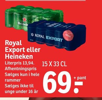SPAR Royal export eller heineken tilbud