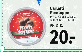 Carletti romtoppe